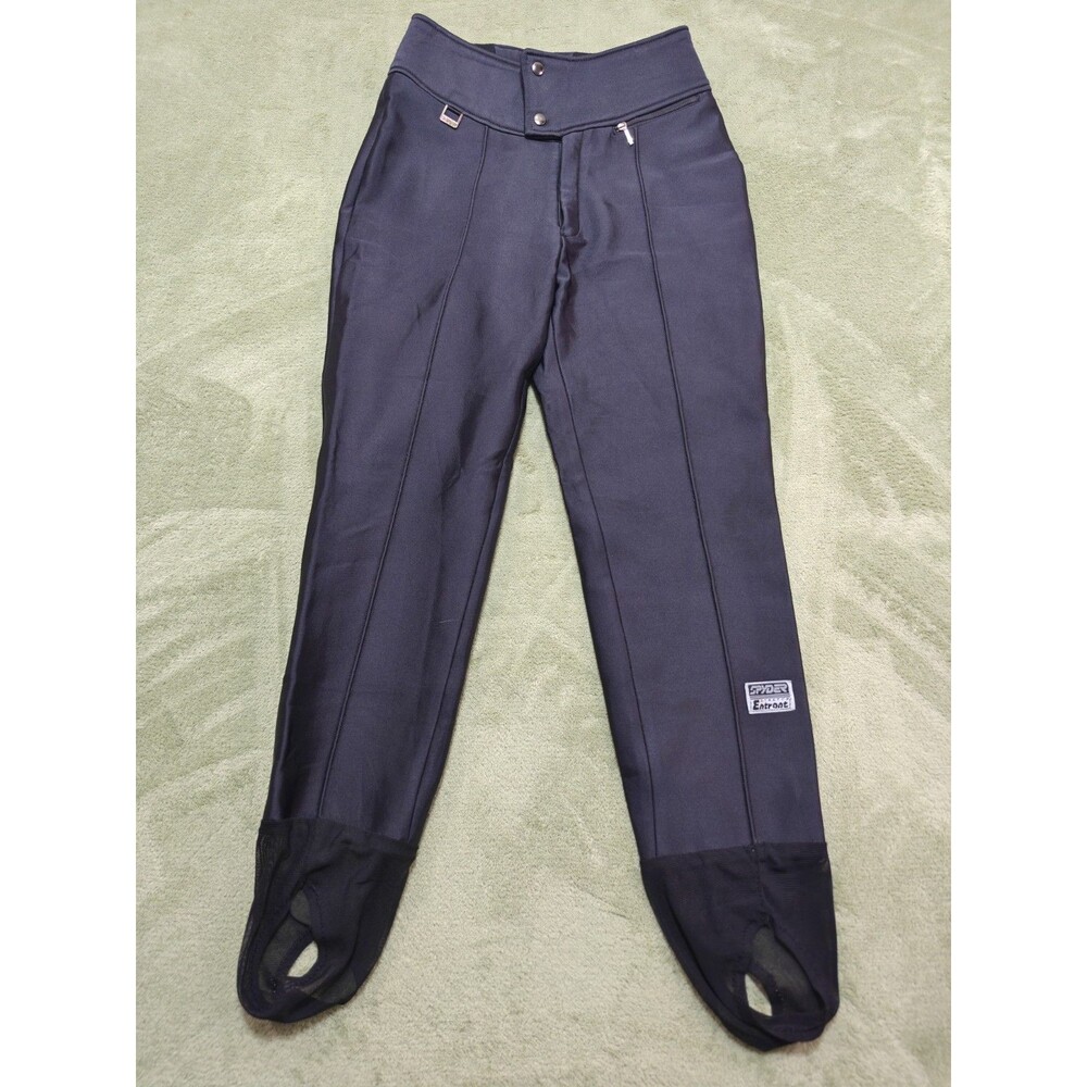 VTG Spyder Entrant Womens Ski Pants Stirrup Black Size 8 R Made in Japan